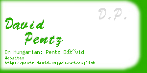 david pentz business card